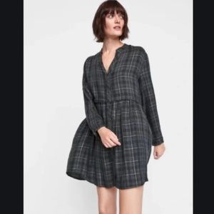 ZARA metallic stripe, checkered dress